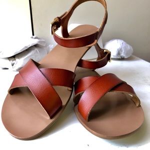 SOLD- J.Crew Crisscross Ankle Strap Sandals